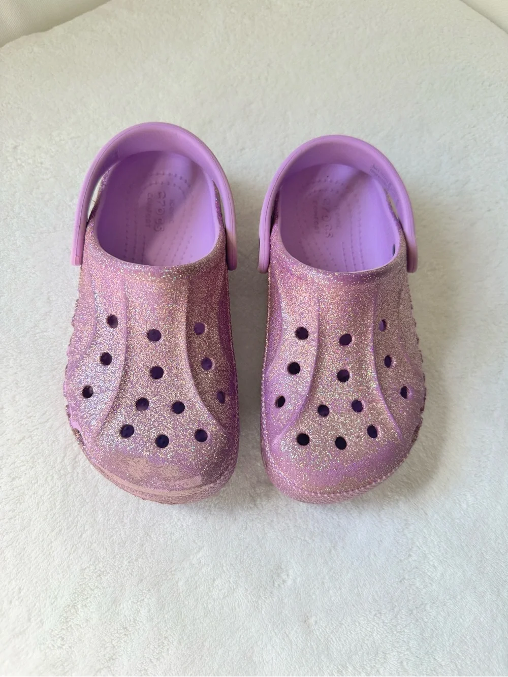Crocs Kids' Classic Glitter Clog - Purple C12